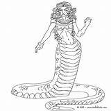 Coloring Pages Creatures Mythical Mythological Medusa Getdrawings Getcolorings Half sketch template