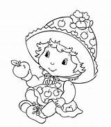 Sister Shortcake Strawberry Coloring Apple Dumplin Little Girl Baby Has Kids Utilising Button Print sketch template