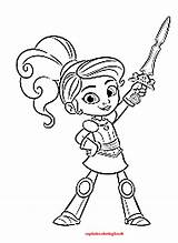 Nella Coloring Knight Princess Colouring Pages sketch template