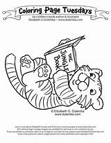 Coloring Pages Cute Boyfriend Tiger Baby Library Read School Getcolorings Popular Clipart Getdrawings Tuesdays Tigers sketch template