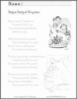 Song Sing Sixpence Worksheets Rhyme Nursery Rhyming Rhymes Printable Words Kids Grade Reading Spelling Pirate Quotes Worksheet Poem Quotesgram Completion sketch template