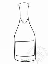 Bottle Champagne Printable Cozy Coloringpage sketch template