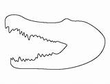 Crocodile Head Pattern Outline Printable Drawing Craft Template Templates Patternuniverse Cut Stencils Use Animal Shape Printables Print Color Crafts Tattoo sketch template