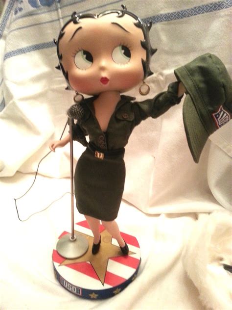 betty boop uso green fatigues danbury mint doll figurine rare ebay