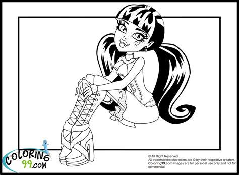 monster high draculaura coloring pages team colors