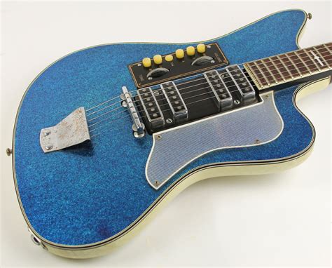 eko ekomaster   blue sparkle guitar  sale thunder road guitars