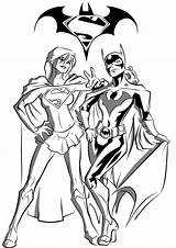 Coloring Supergirl Batgirl Pages Printable Deviantart Drawing Getcolorings Color Getdrawings Supergir sketch template