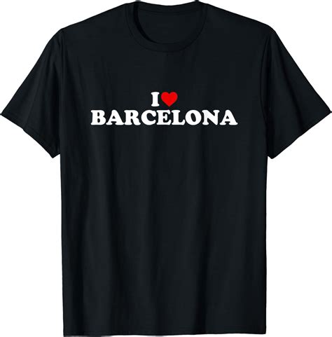 love barcelona heart  shirt amazoncouk clothing