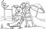 Playground Coloring Pages Slide Printable Pig Worksheets Drawing Playgrounds Equipment Color Drawings Animals Supercoloring Students Print Diagrams sketch template