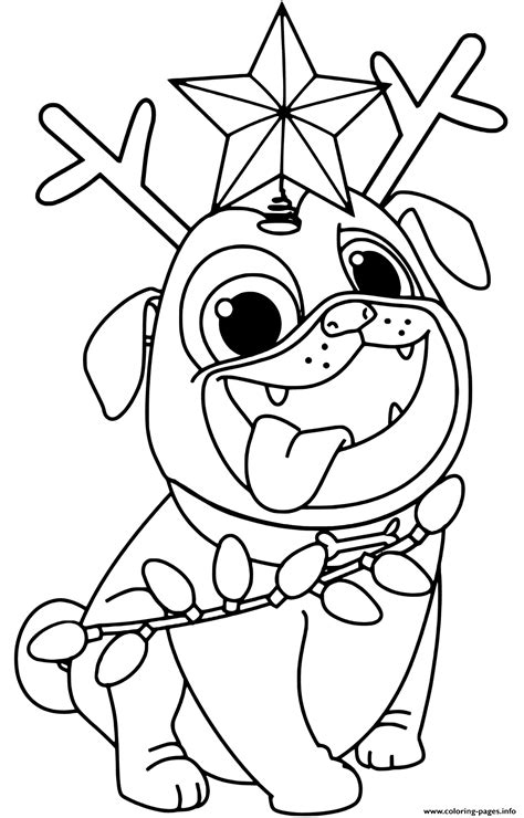 christmas tree puppy dog pals rolly printable coloring page printable