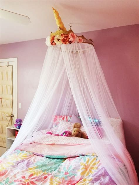 bed canopy  bed bath   unicorn crown crafted  addition