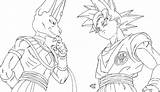 Goku Beerus Vegeta Dragonball Lineart Saiyan Dioses Fase Ssj Pintar Freezer Frieza Ssj4 Hollow Ichigo Dibujando Escolha Pasta sketch template