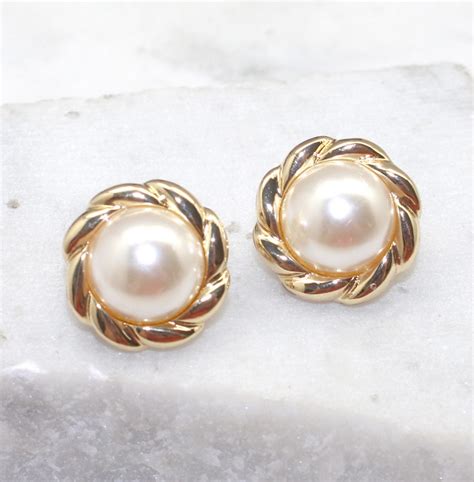 pearl clip  earrings     shopping