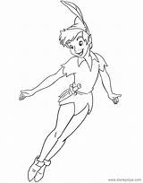 Pan Peter Coloring Pages Disney Flying Drawing Peterpan Disneyclips Drawings Colouring Tinkerbell Choose Board Pdf Canvas Funstuff sketch template