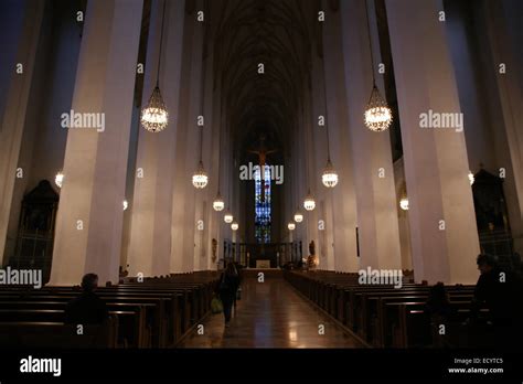 munich frauenkirche interior stock photo alamy