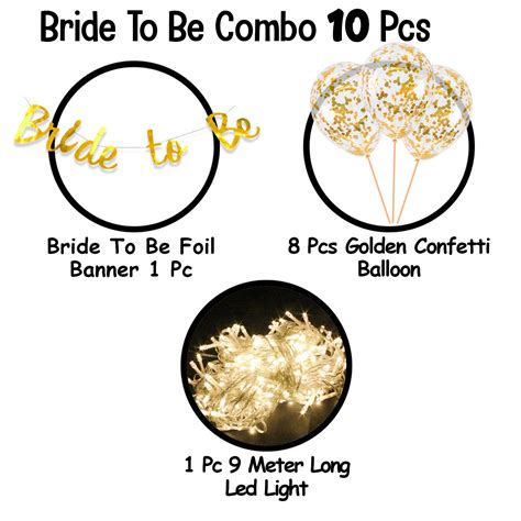 bride to be decoration set 10pcs with bride to be banner