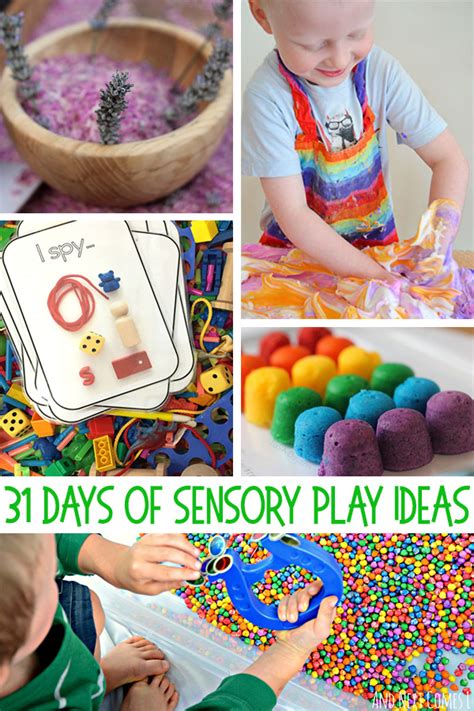 days  sensory play ideas  toddlers preschool kindy