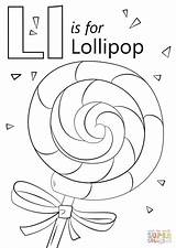 Letter Coloring Lollipop Pages Printable Alphabet Drawing Colouring Color Preschool Print Crafts Worksheets Sheets Kids Kindergarten Book Tracing Template Words sketch template