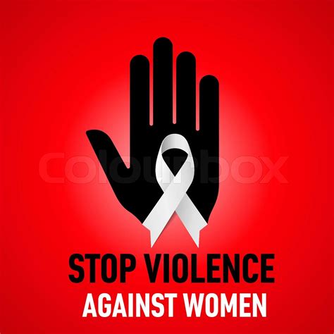 stop violence  women sign stock vector colourbox