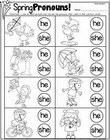 Worksheets Pronoun Pronouns Activities Worksheet She He Kindergarten Therapy Speech English Spring Freebies Preschool Homework Year Para Language Teaching Kids sketch template