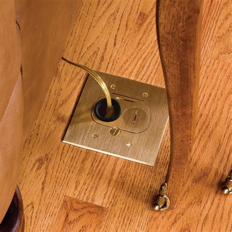 recessed  flush receptacle boxes  floor outlets  wood tagged