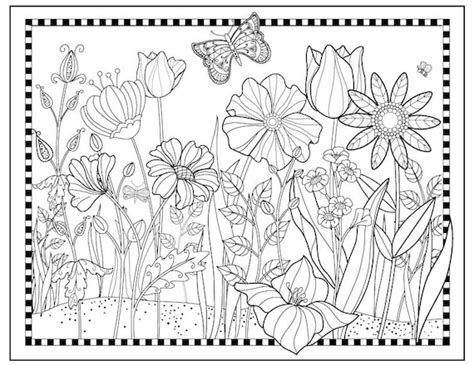printable flower garden coloring pageflowers  color