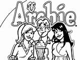 Coloring Archie Comics Girls Drink Pages Wecoloringpage sketch template