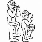 Drummer Boy Coloring Pages Father His sketch template
