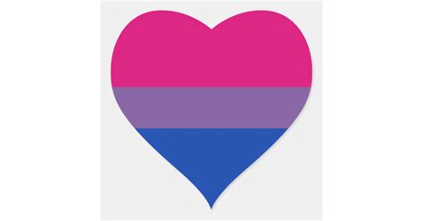 bisexual pride stickers hearts zazzle