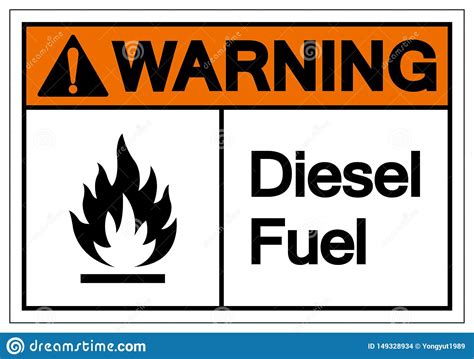 warning diesel fuel symbol sign vector illustration isolate  white background label eps