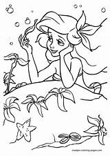 Mermaid Little Coloring Pages Print Disney Browser Window sketch template