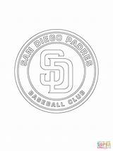 Padres Diego Logo San Coloring Pages Online Color sketch template