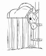 Coloring Pages Horse Stable Barn Horses Printable Kids Doghousemusic sketch template