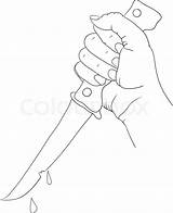 Drawing Bloody Messer Dagger Getdrawings Blut Lanka Hunting Vektorgrafik sketch template