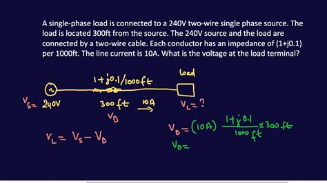 single phase voltage drop youtube