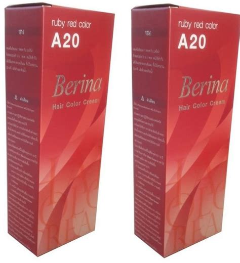 X2 A20 Berina Ruby Red Permanent Hair Dye Cherry Red Color Cream Goth