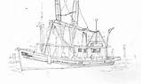 Shrimp Boat Boats Drawing Old Sketch Choose Board Pencil sketch template