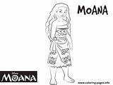 Moana Disney Coloring Pages Cute Kids Printable Color Print Princesses Cartoon Her sketch template