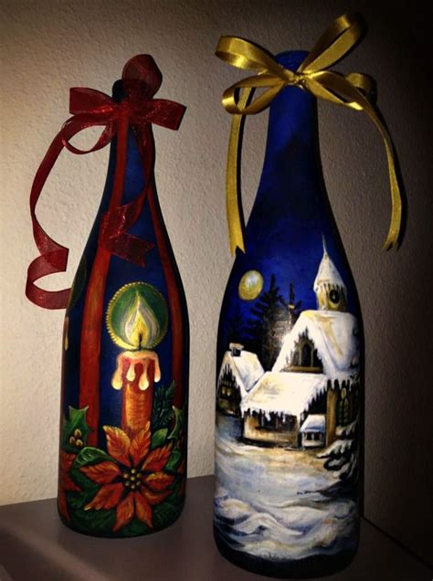 Hand Painted Wine Bottles Acrylic Bottle Painting Designs Mundodop