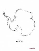 Antarctica Blank Mapped Melted Teachervision sketch template