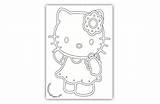 Coloring Kitten Sweet Cute Pages Cat sketch template