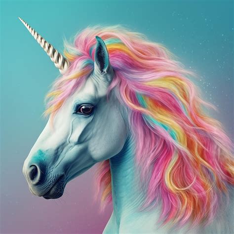 premium ai image magical unicorn full  colors    details