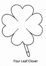 Clover Leaf Four Coloring Pages Printable Outline Print Color Bestcoloringpagesforkids Three Kids Getcolorings Getdrawings sketch template