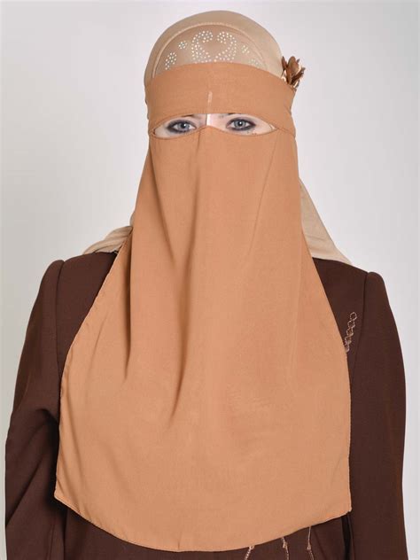 Saudi Style Solid Color One Layer Long Niqab Ni158 Alhannah Islamic