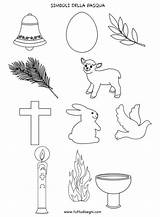 Pasqua Simboli Religione Religiosi Religiosa Tuttodisegni Cristiani Maestra Primavera sketch template
