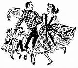 Square Clipart Dance Clip Hoedown Cliparts Dancing Polka Library sketch template