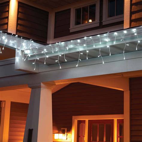 holiday time led lite lock christmas icicle lights cool white