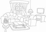 Room Coloring Living Pages Printable Print Kids Colouring Turtlediary Rooms House Sheets sketch template