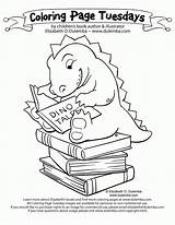Coloring Library Book Pages Week Colouring National Elizabeth Reading Cliparts Dulemba Open Sheets Tuesday Visits Mary Dinosaur Monsters Popular Theme sketch template