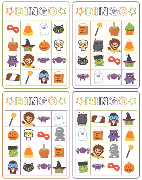halloween bingo game printable  cards party  xxx hot girl